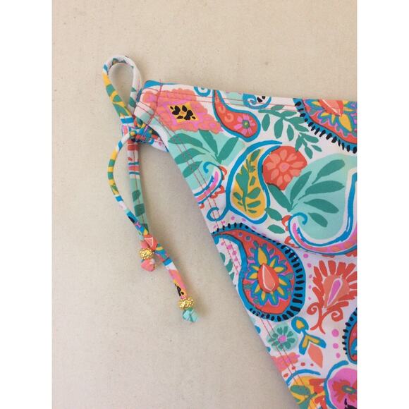 Bleu Rod Beattie String Bikini Bottom Floral Paisley Swimwear - Picture 8 of 9